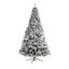 Sapin de Noël floqué avec lumières DEL-1816226954