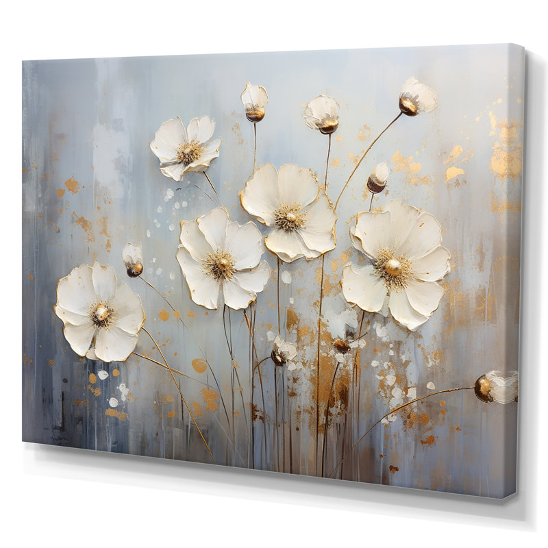 Impression sur toile Elegant Beige Buttercups Meadow IV - Buttercups, Toile tendue, H 34 po x l 44 po x P 1,5 po