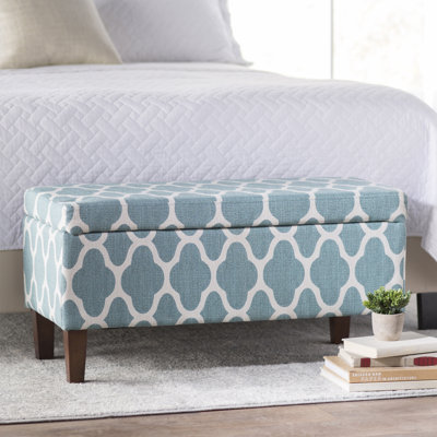 Banc de rangement en tissu texturé Genoveva