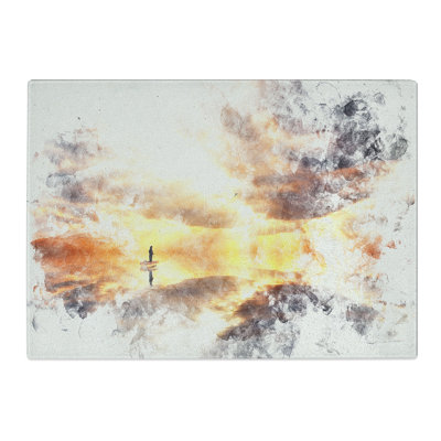 Tempered Glass Fishing Boat Chopping Board