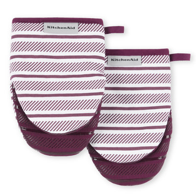  Ensemble de 2 mini-gants de cuisine Kitchenaid Albany, brun clair Milkshake, 5,5 po x 8 po