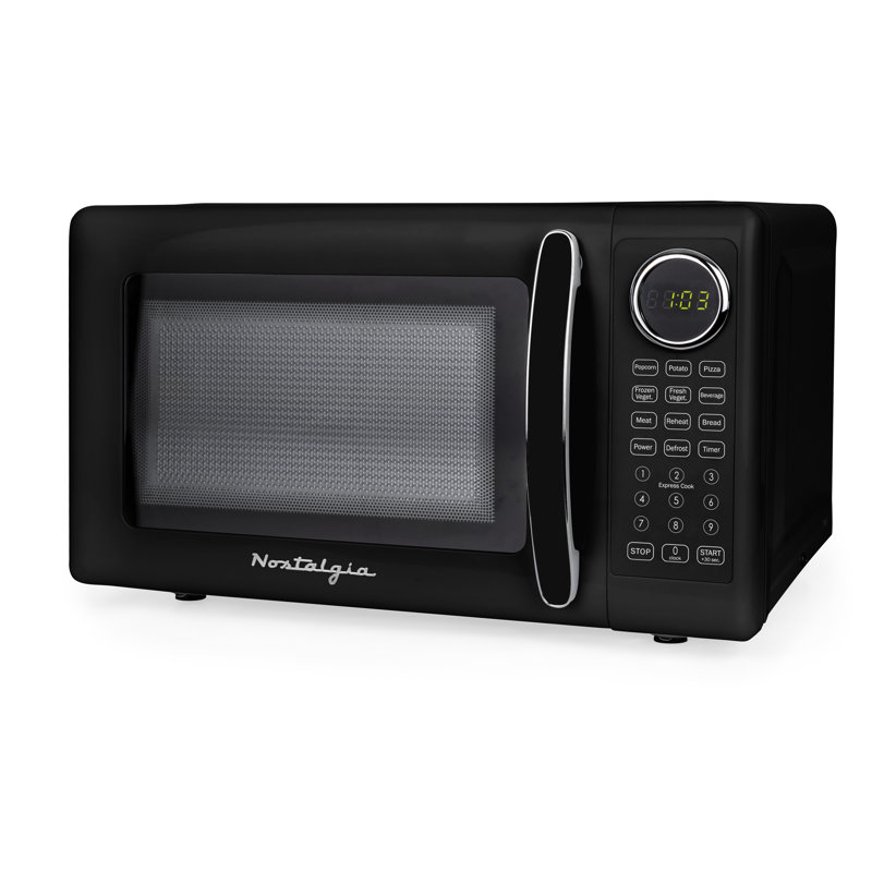 Retro 0.7 Cu Ft Microwave - Black, Black