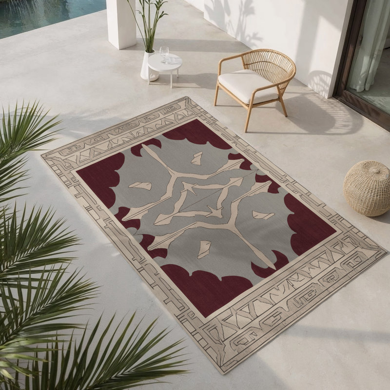 Tapis intérieur et extérieur Parallel Vision, Rectangulaire 3 pi x 5 pi