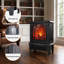 Poêle électrique sur pied 1400W avec effet de flamme 3D, chauffage d'appoint