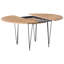 Extendable Round Metal Base Dining Table
