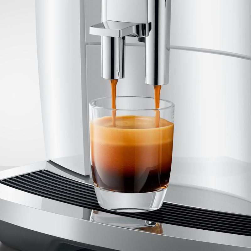 JURA E4 Fully Automatic Coffee & Espresso Machine, Piano White