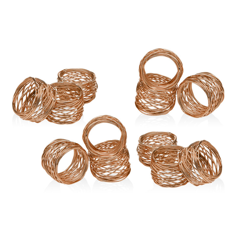 Rond de serviette en filet, Cuivre