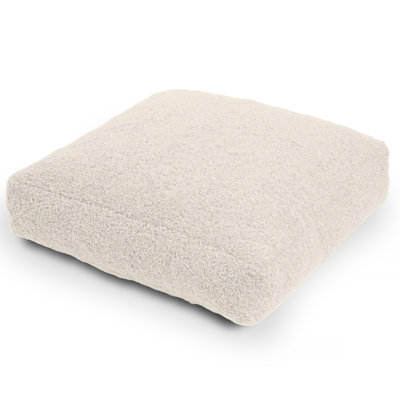 Large Décor Floor Pillow / Meditation Yoga Cushion, Shearling Faux Lamb
