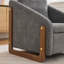 Fauteuil d'appoint rembourré avec base d'appoint en bois-126573417