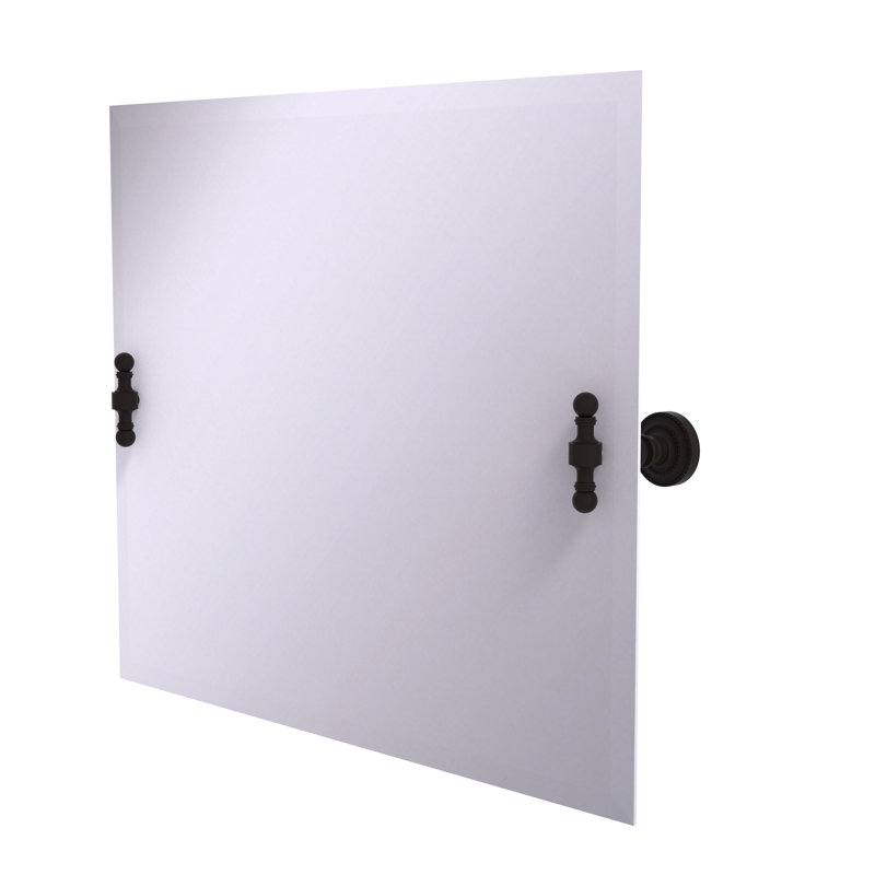 Miroir inclinable rectangulaire Marchmont, Bronze huilé, 26" H x 21" H
