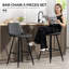 Ensemble de 2 tabourets de bar, hauteur comptoir, 27,25 po, noir