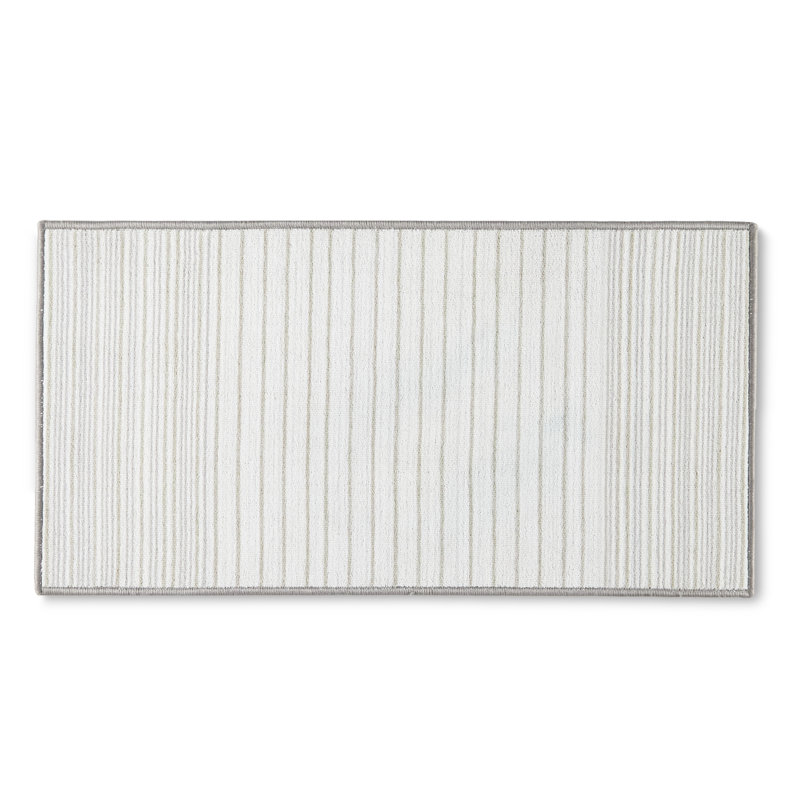 Town & Country Basics Layne Everwash Non-Slip Backing Area Rug Silver/Gray, Rectangle 1'8" x 2'11"