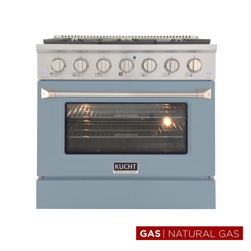 30" 4.2 Cu. ft. Freestanding Gas with Convection Oven, Light Blue, Natural Gas