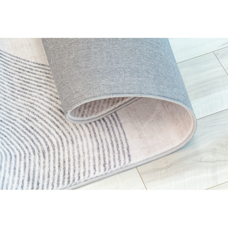 Rug Branch Evara 8' x 11' (7'7" x 10'10") Beige/Brown Abstract Area Rug, Contemporary, Medium Pile, Stain-Resistant Carpet - Living Room, Bedroom, Dining Room, and Kitchen