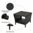 Iaverne Square Outdoor Side Table , 19.3'' in. W 19.3'' in. D