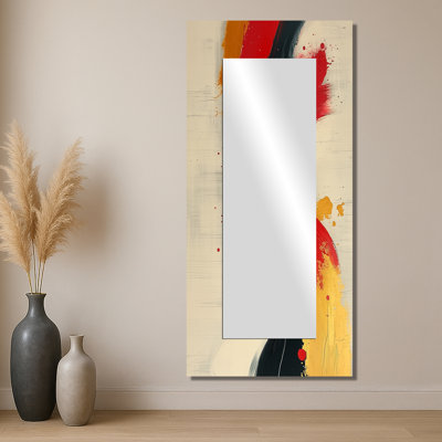 Chaos Harmony of Wild Volcano Lava II - miroir fauvisme pour décoration murale - imprimé sur métal