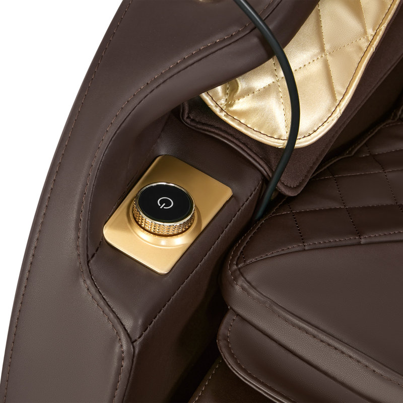 Faux Leather Heated Massage Chair, Brown