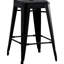 Tabourets de bar modernes en métal sans dossier de 2 sièges de 30 po, noir mat, rustique et solide, idéaux pour les bars à la maison, de style américain et les cuisines tendance