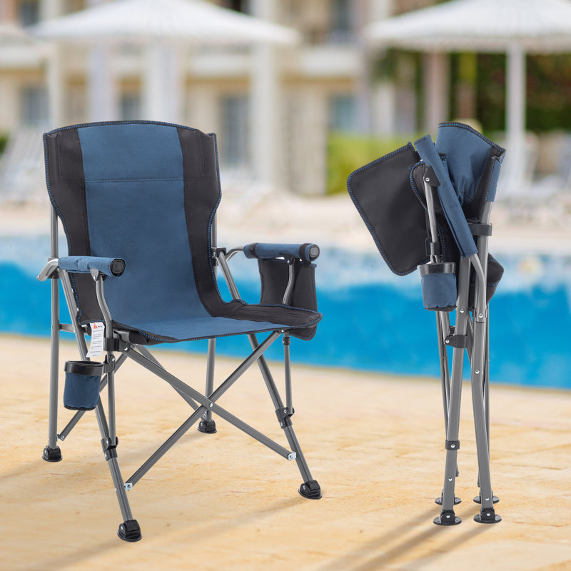 Chaise de camping pliante Sufiyan, Bleu