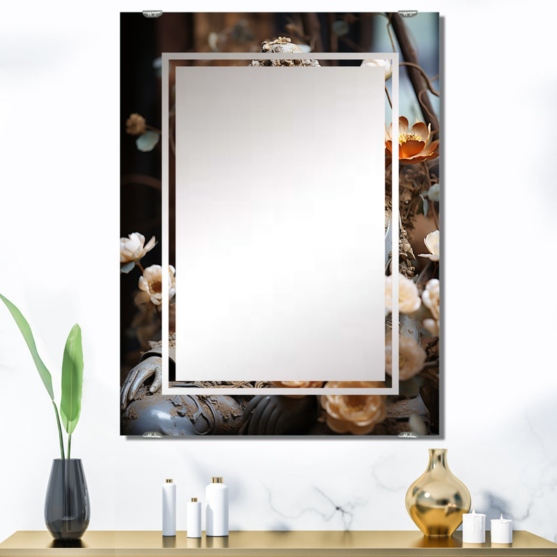 Minkah - Miroir mural bouddhiste MIR142006, 40 po x 30 po