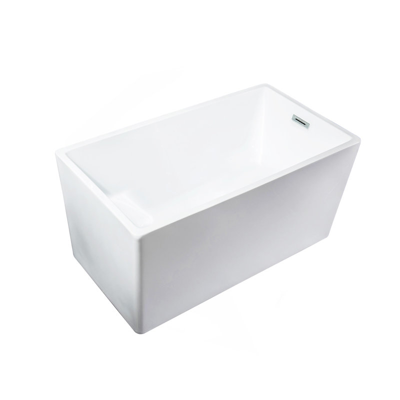 Baignoire de trempage autoportante Flatbottom en blanc