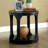 22.5" W Transitional End Table, Antique Black