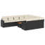 Vidaxl Garden Sofa Set Black, Cream White