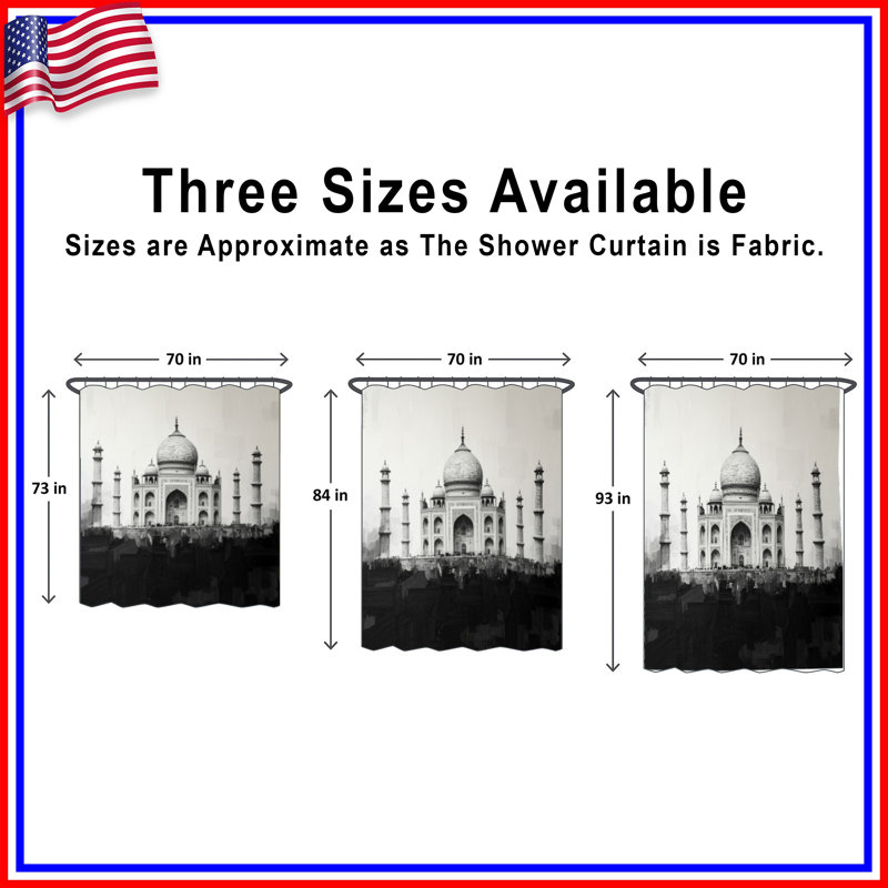 Rideaux de douche Taj Mahal, L 70 po x H 84 po