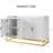 47.2" Fluted Sideboard with Storage Cabinet, Modern Kitchen Sideboard with Adjustable Shelves-124793859