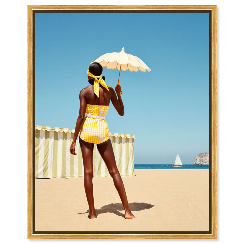 Cabana Muse III Print by Oliver Gal, 37"H x 46"W, Silver Floater Frame