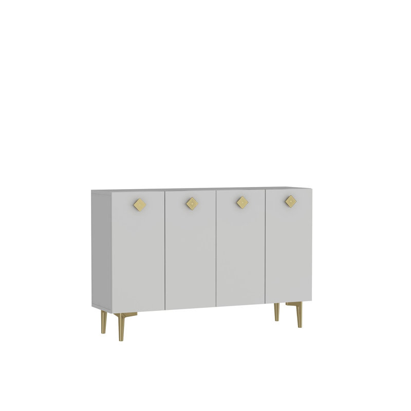 Console, Blanc / Doré