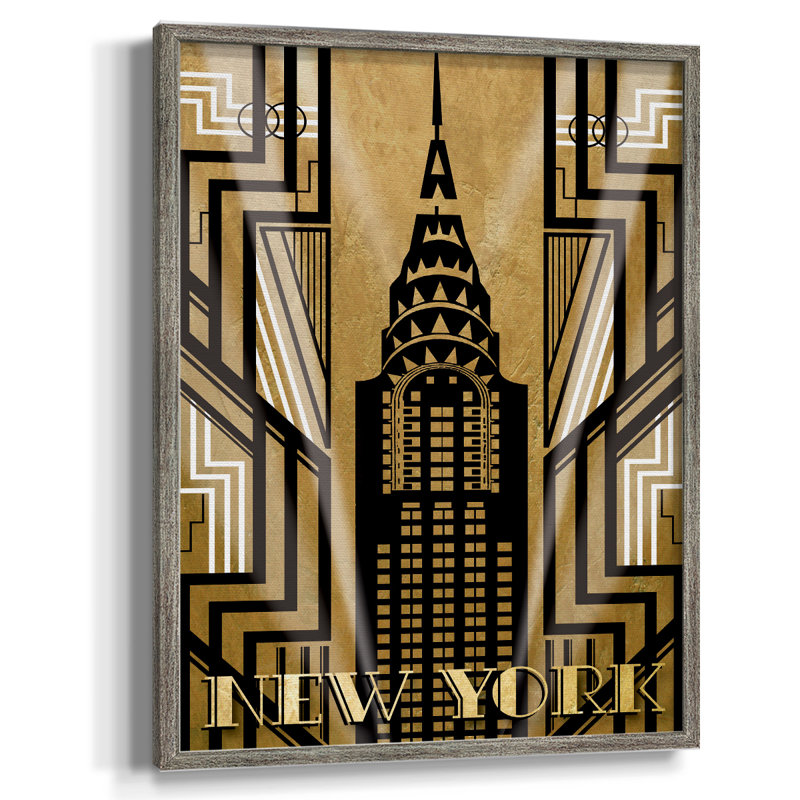 «NY Deco» par Katrina Craven, impression sur toile tendue, bois massif, H 30 po x l 24 po
