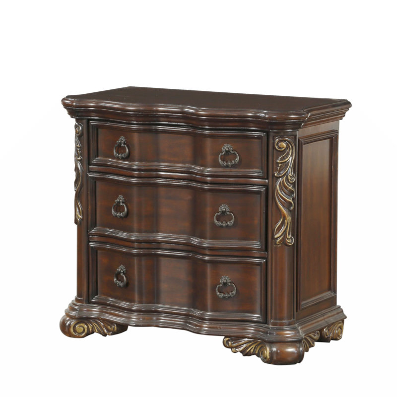 Montoya 3 - Drawer Nightstand, Espresso