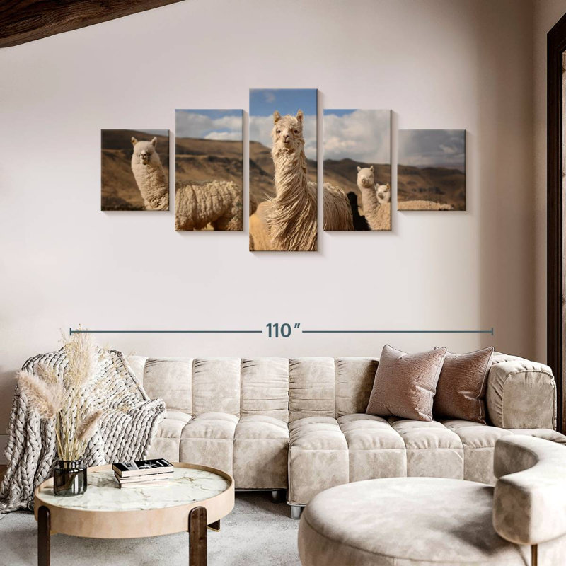 Andes Llamas, 42" H x 92" W