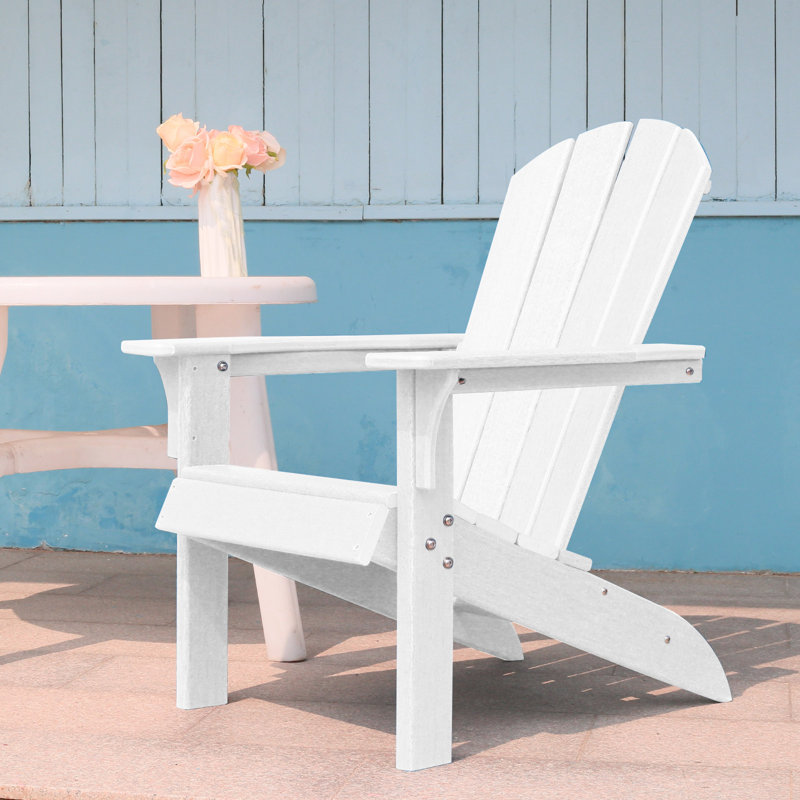 Aziel Outdoor Adirondack Chair, White