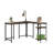 L-Shaped Desk, Brown Finish