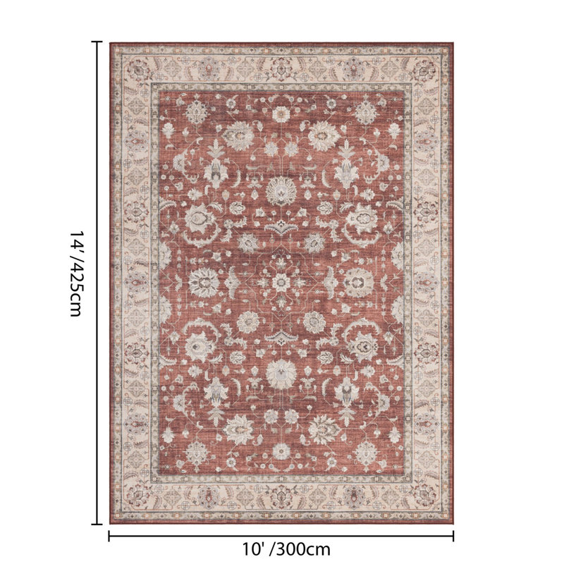 Contemporary Design Multi Accent Rug, Rectangle 10' x 14', Red