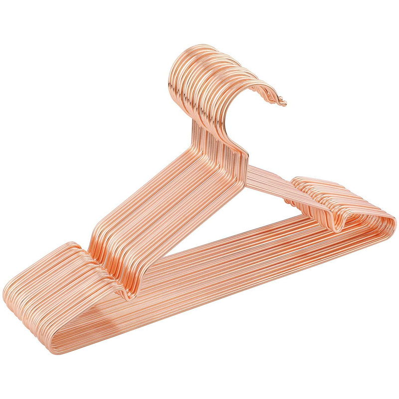 Ensemble de 20 cintres en métal pour enfants Amelea, or rose, Or rose