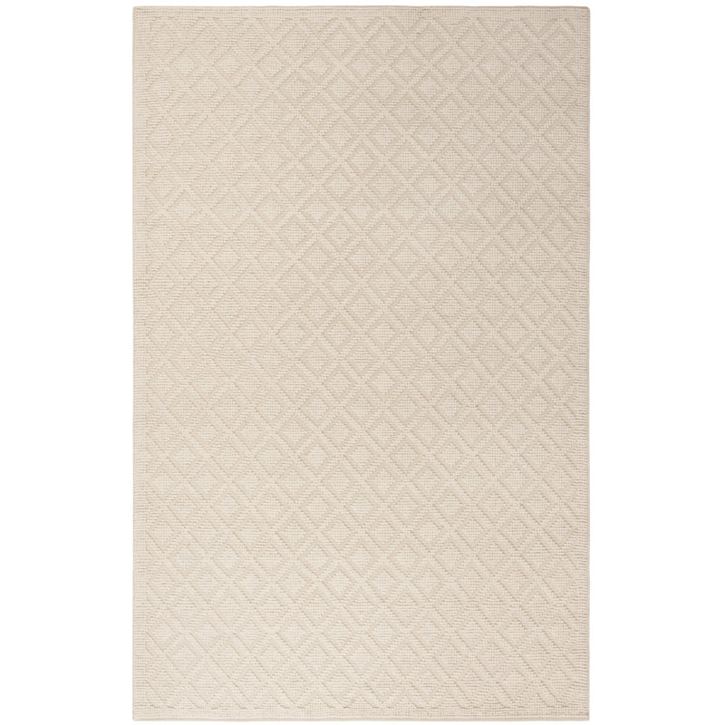 Tapis ivoire en laine tissé à la main Matamoros, Rectangle 3 pi x 5 pi