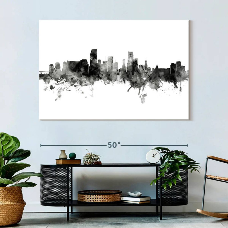 Miami, Floride, horizon V, H 34 po x l 51 po