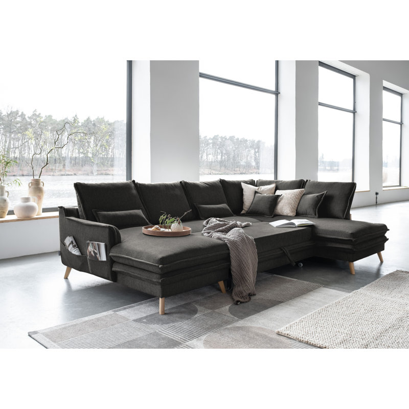 Charming Charlie Limited 8 Seater Sofa Bed, Dark Grey, Right facing