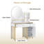 Meuble-lavabo moderne avec tiroirs, coiffeuse avec miroir, station de maquillage pour la chambre à coucher