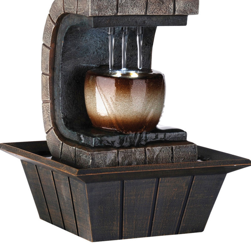 Indoor Meditation Fountain with LED Light