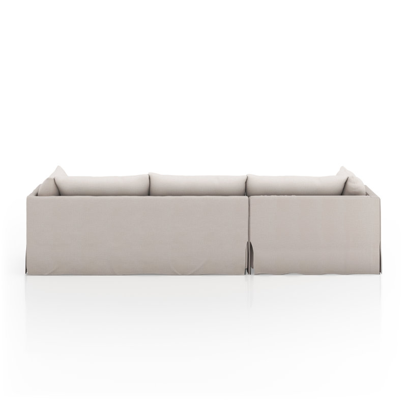 Atelier Habitat 2 Piece Sectional 131'' Nimbus, Left Hand Facing, Bennett Moon Polyester Blend, 31.5" H x 133" W x 67" D