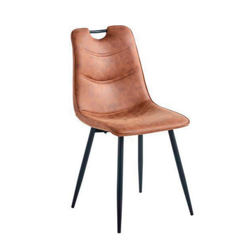 Modern Faux Leather Dining Chair – Stylish and Comfortable Seating for Dining Room, Office, or Home Use, Brown