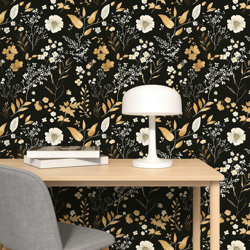 Papier peint auto-adhésif Golden Floral