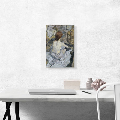 «Woman At Her Toilette - Dit Aussi La Toilette 1889» par Henri De Toulouse-Lautrec - reproduction d'art sur toile tendue