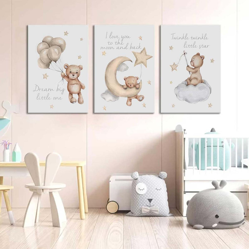3 Piece Wrapped Canvas Print, 60 cm H x 40 cm W