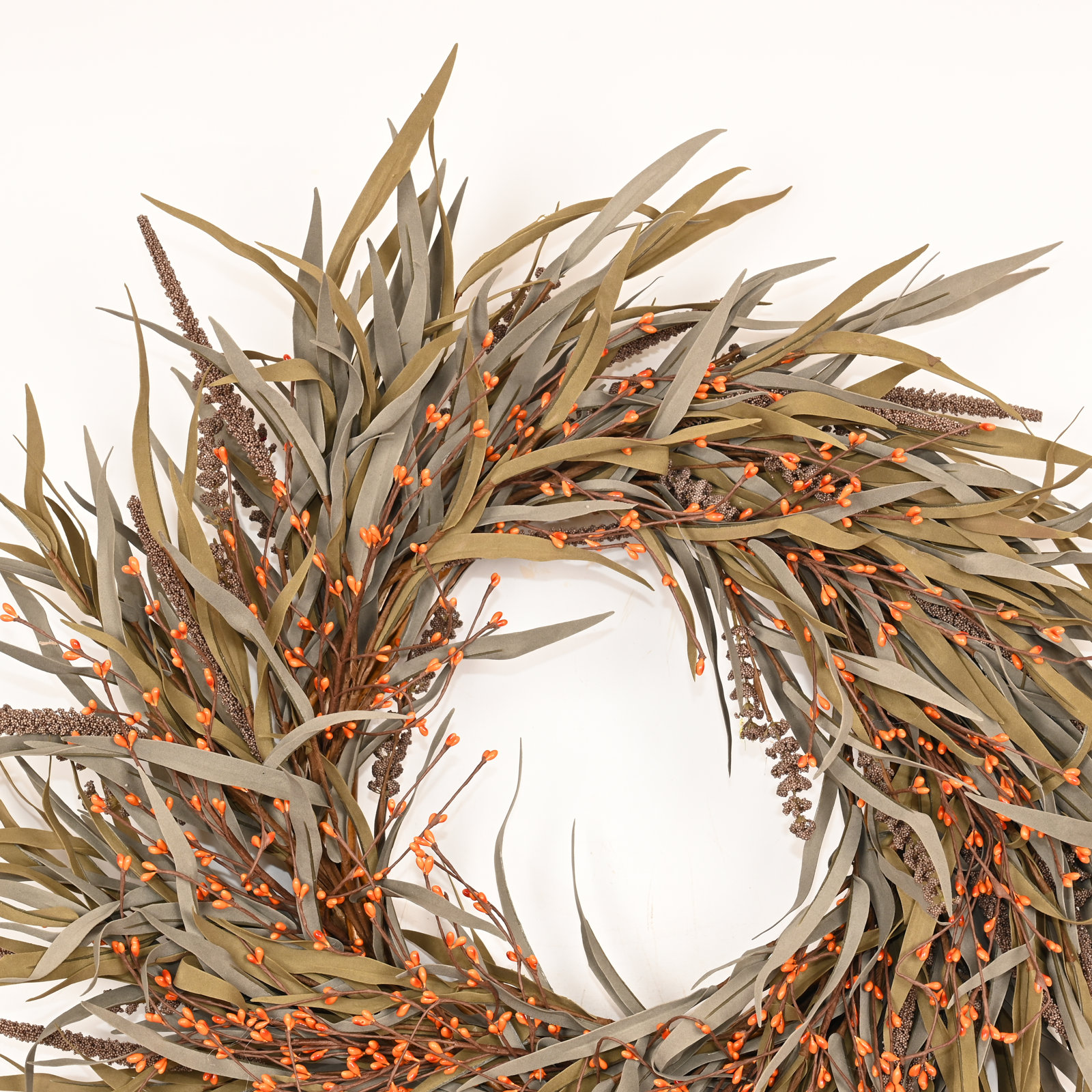 24" Handcrafted Berry Thanksgiving Wreath