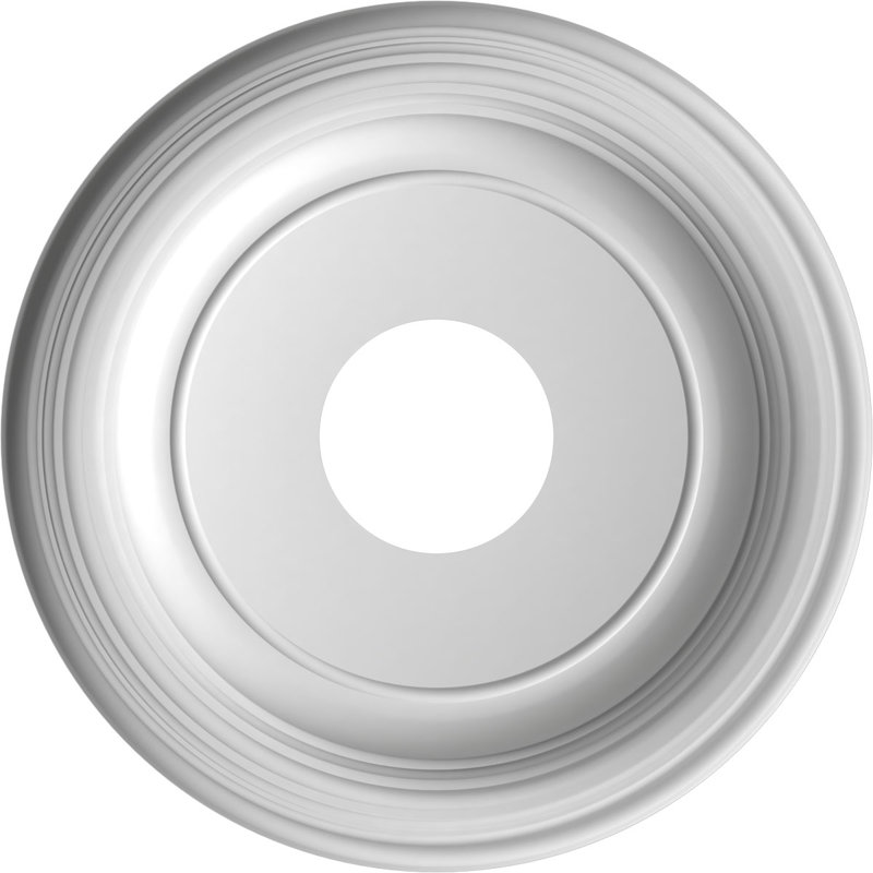 Traditional Traditional Thermoformed PVC Ceiling Medallion, Universal Metallic Champagne Mist, 13" H x 13" W x 1.25" D